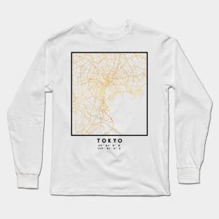 TOKYO JAPAN CITY STREET MAP ART Long Sleeve T-Shirt